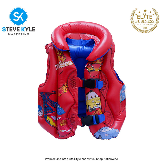 Steve Kyle Inflatable Swim Vest Life Jacket Cartoon Character Prints For Outdoor Water Fun