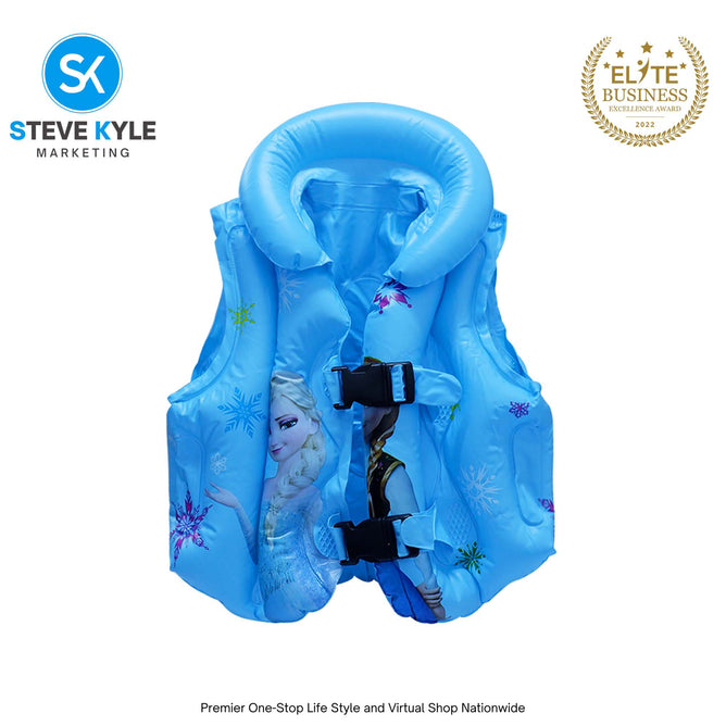 Steve Kyle Inflatable Swim Vest Life Jacket Cartoon Character Prints For Outdoor Water Fun