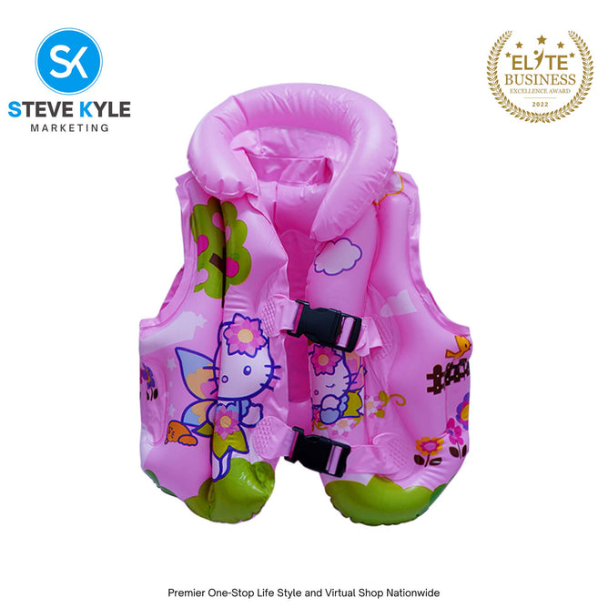 Steve Kyle Inflatable Swim Vest Life Jacket Cartoon Character Prints For Outdoor Water Fun