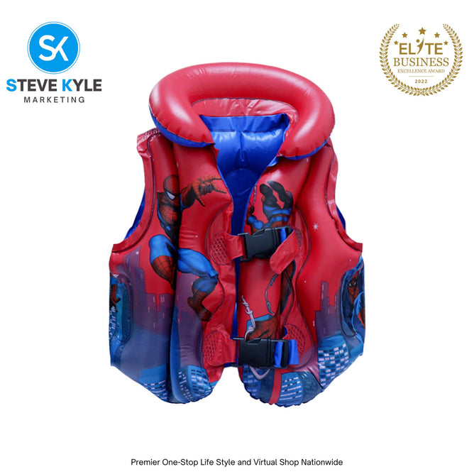Steve Kyle Inflatable Swim Vest Life Jacket Cartoon Character Prints For Outdoor Water Fun