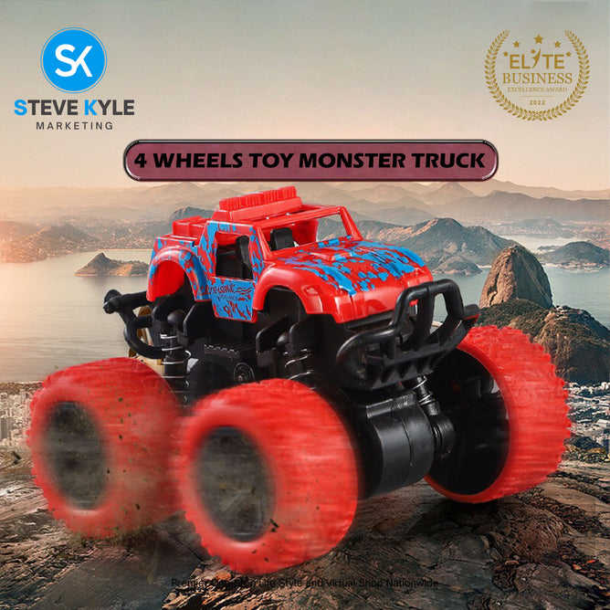 Monster Zap Super Stunt Racer Big Wheels Off-Road Jeep Car Toy