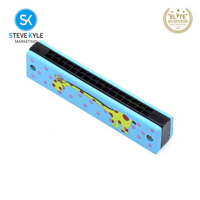Steve Kyle Wooden Harmonica 16 Holes Double-Row Blow Woodwind Mouth Toys For Children Musical Instruments