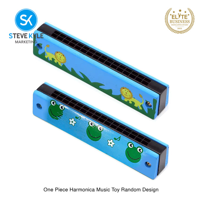 Steve Kyle Wooden Harmonica 16 Holes Double-Row Blow Woodwind Mouth Toys For Children Musical Instruments