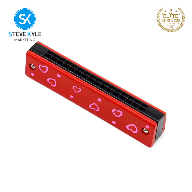 Steve Kyle Wooden Harmonica 16 Holes Double-Row Blow Woodwind Mouth Toys For Children Musical Instruments