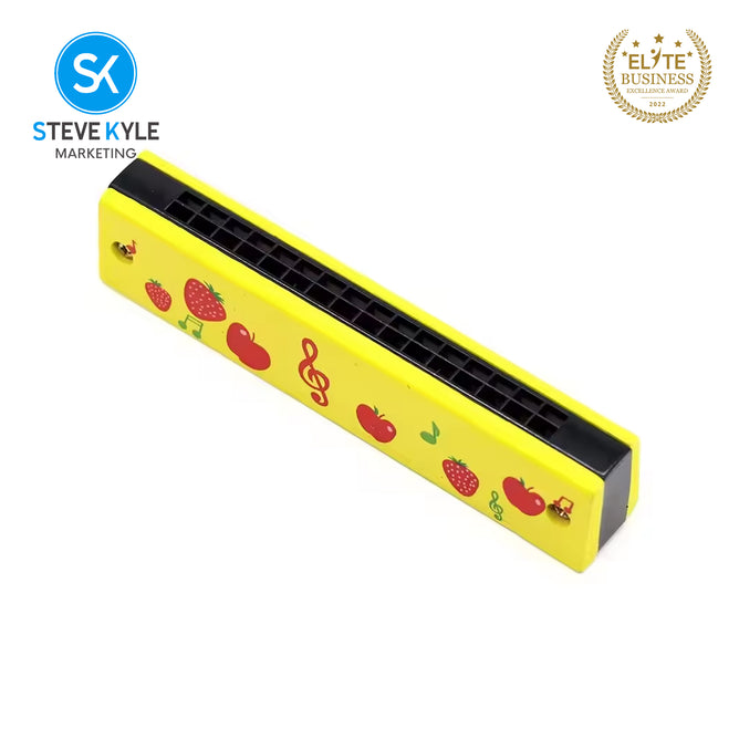 Steve Kyle Wooden Harmonica 16 Holes Double-Row Blow Woodwind Mouth Toys For Children Musical Instruments