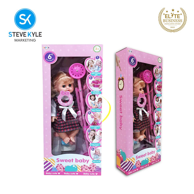 12' Inches Baby Doll 6 Sounds with Accessories High Quality Doll Best Gift for Kids