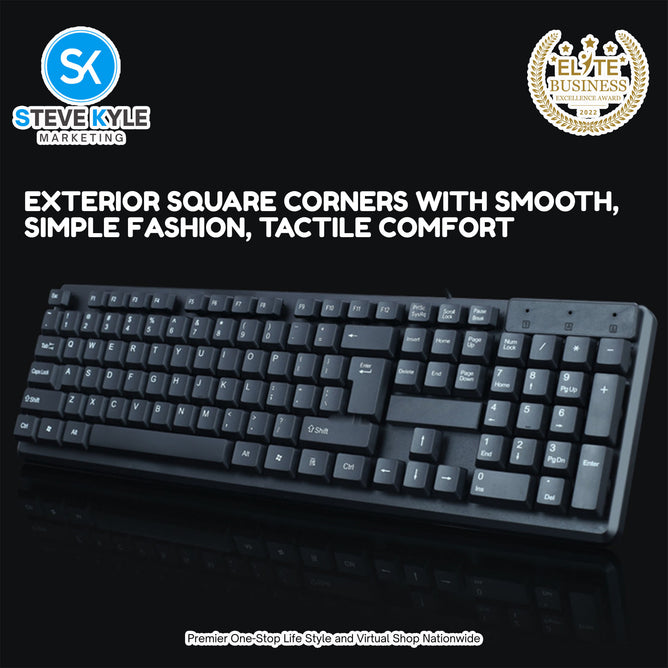 Lemei K15 Fashionable Ultra Thin  Business design Wired Keyboard