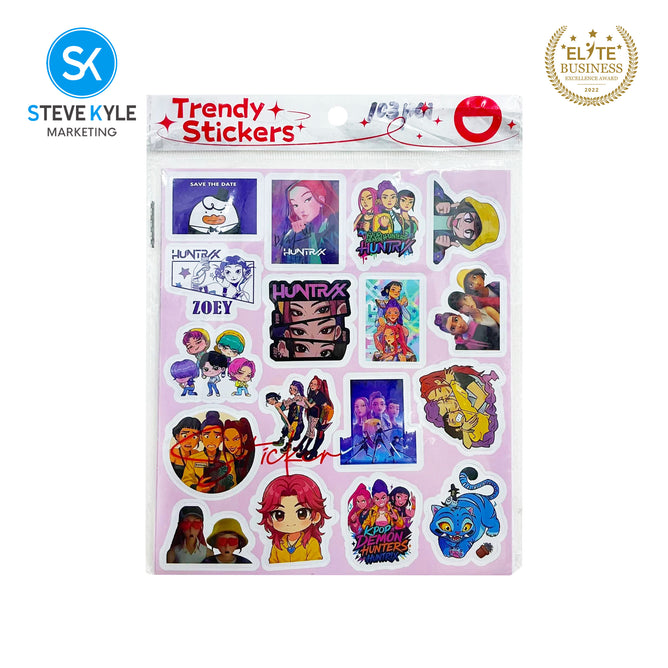 Steve Kyle Colorful Girl Group Random Design Stickers For Fun Laptop Skateboard Personal Items