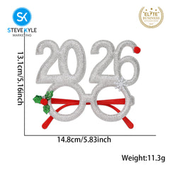 Steve Kyle Merry Christmas Glasses Frame Eyeglasses Party Decoration Photo Booth Props