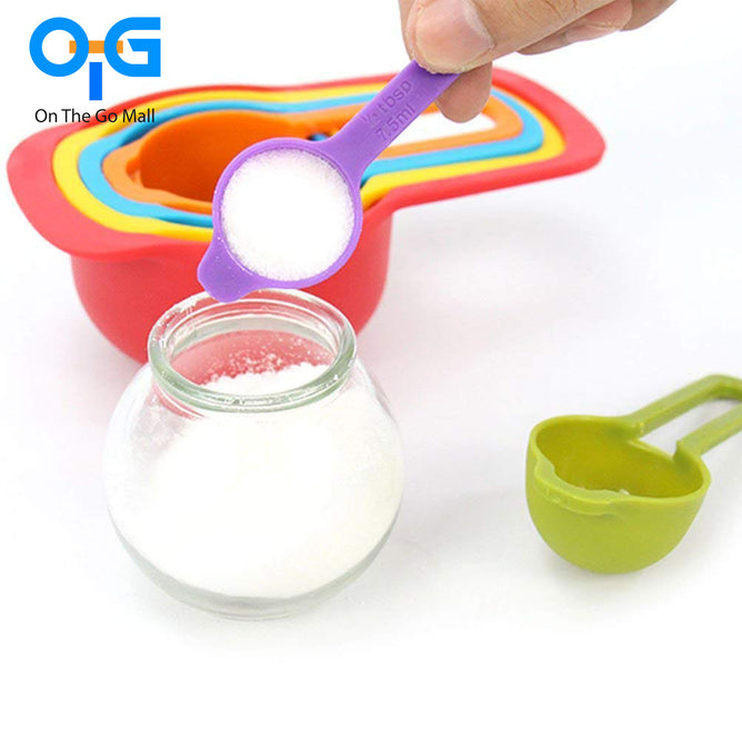 Multi-Color Measuring Cup and Measuring Spoon Set for Baking Accessories