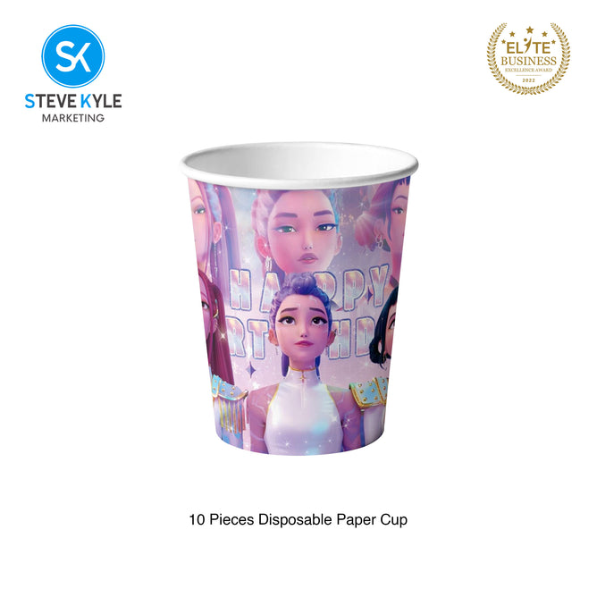 Steve Kyle Multicolored Cartoon Design Disposable Paper Plates Cup Tablecloth Cake Socket Birthday Party Decorations Tableware Set For Kids