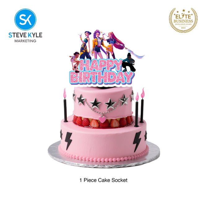 Steve Kyle Multicolored Cartoon Design Disposable Paper Plates Cup Tablecloth Cake Socket Birthday Party Decorations Tableware Set For Kids