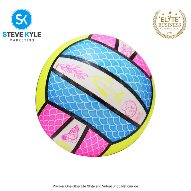 Kids Beach Ball PVC Inflatable Water Game Ball Colorful Print Ball