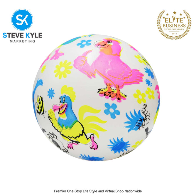 Kids Beach Ball PVC Inflatable Water Game Ball Colorful Print Ball