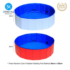 Steve Kyle Foldable Paddling Pool PVC Bathtub Folding Basin For Pet Kids Swimming Outdoor Fun