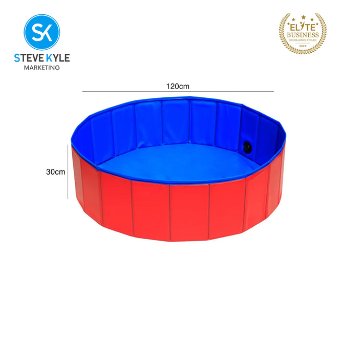 Steve Kyle Foldable Paddling Pool PVC Bathtub Folding Basin For Pet Kids Swimming Outdoor Fun