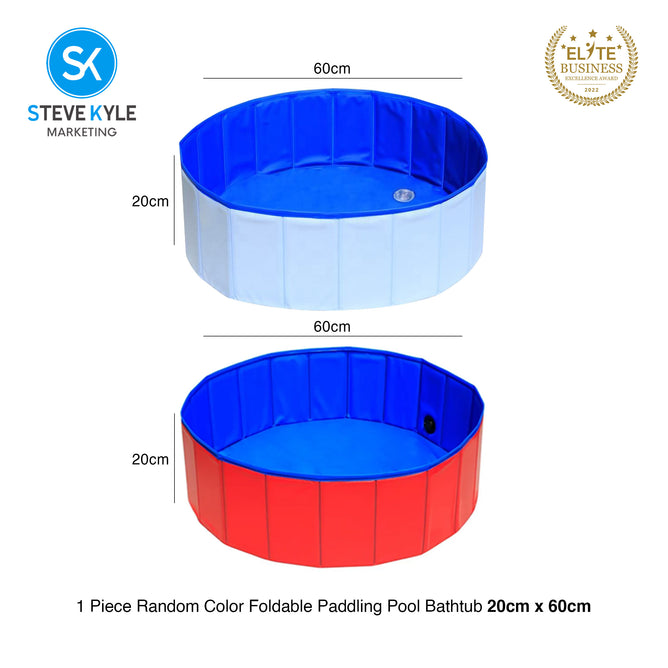 Steve Kyle Foldable Paddling Pool PVC Bathtub Folding Basin For Pet Kids Swimming Outdoor Fun