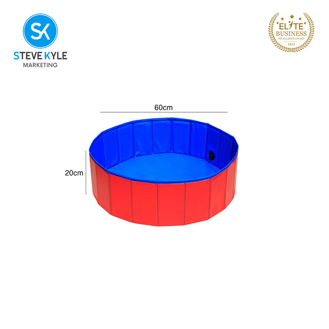 Steve Kyle Foldable Paddling Pool PVC Bathtub Folding Basin For Pet Kids Swimming Outdoor Fun