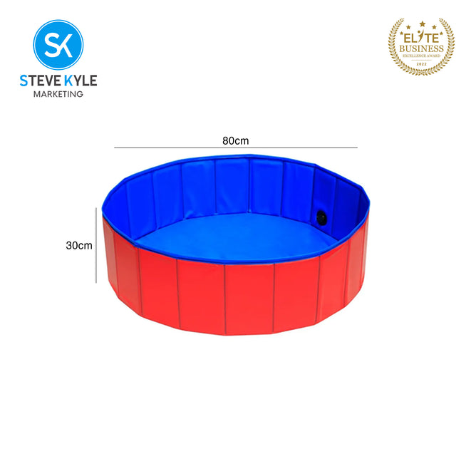 Steve Kyle Foldable Paddling Pool PVC Bathtub Folding Basin For Pet Kids Swimming Outdoor Fun