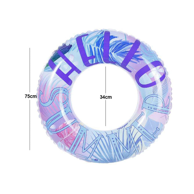 Inflatable Summer Swimming Ring Hello Design for Adults
