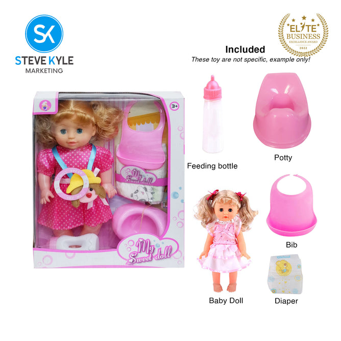 12' Inches Baby Doll 6 Sounds with Accessories High Quality Doll Best Gift for Kids