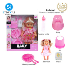 12' Inches Baby Doll 6 Sounds with Accessories High Quality Doll Best Gift for Kids