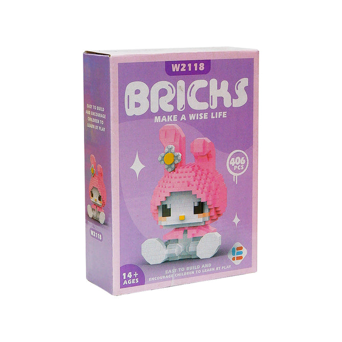 Kawaii Anime Building Blocks Mini Cute Anime Figures Blocks Kit Education Gifts for Kids