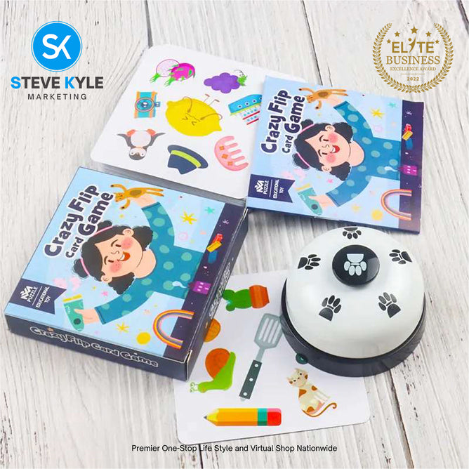 Crazy Flip Card Game Reactivity Training Card Kids Party Educational Toys