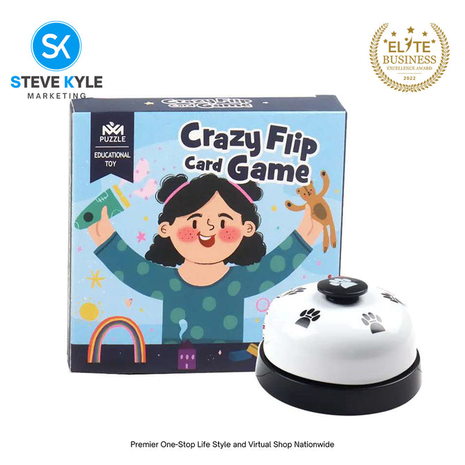 Crazy Flip Card Game Reactivity Training Card Kids Party Educational Toys