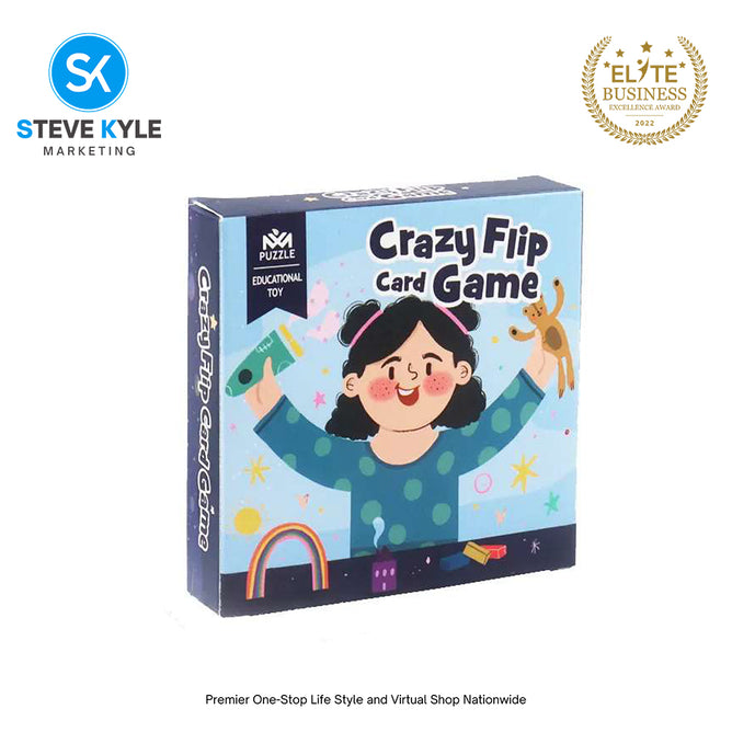 Crazy Flip Card Game Reactivity Training Card Kids Party Educational Toys