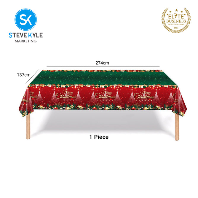 Steve Kyle Merry Christmas Disposable Paper Plate Tableware Napkins Tablecloth Christmas Party Banner Decoration
