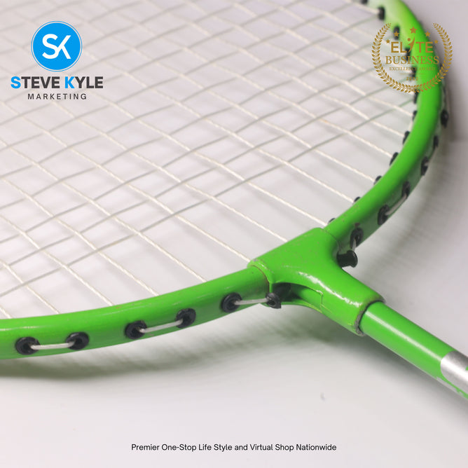 2X Badminton Racket Set Iron Alloy 2 Player Badminton Equipment