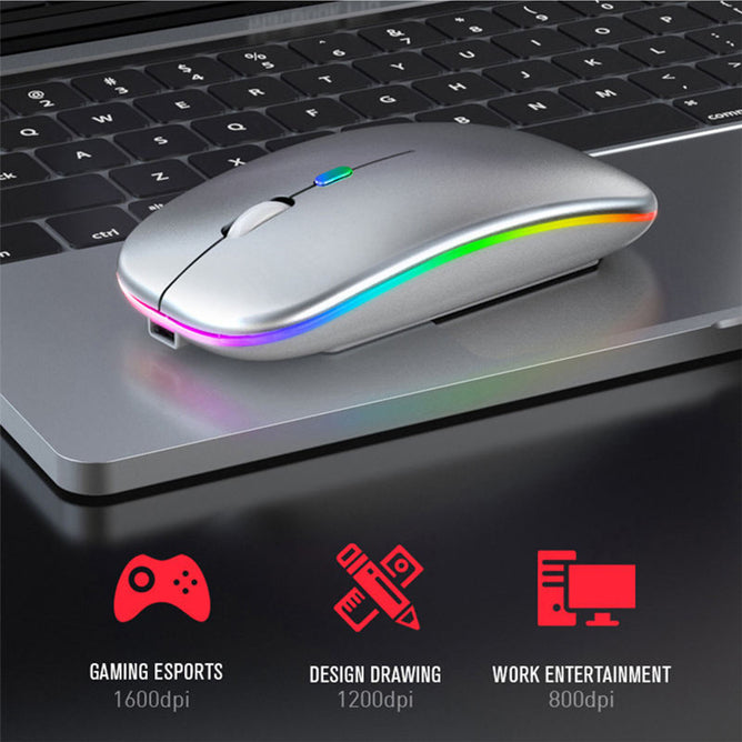 Wireless RGB Optical Slim Computer Mouse
