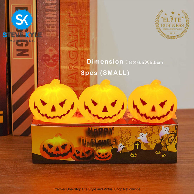 Halloween Theme Artificial Pumpkin Lamps Portable Pumpkin Light DIY Halloween Home Party