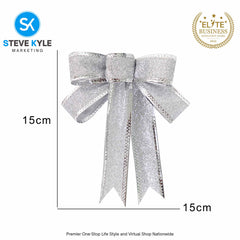 Glitter Bowknot Ribbon Christmas Tree Decor Ribbon For Holiday Decor