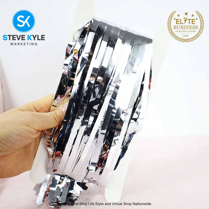 2.5M Background Foil Curtains Birthday Party Wall Cloth Backdrop Wedding Christmas Decoration
