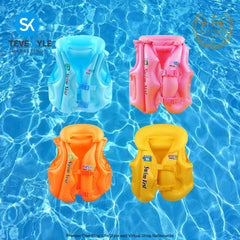 Inflatable Safety Life Jacket Vest Pool School Children Learn Swimming Floater