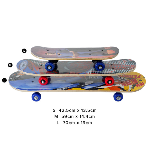 Four-Wheeled Cartoon Character Long Skateboard For Kids Scooters (For Beginner)