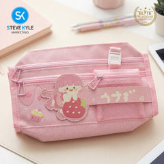 4 Layers Large Capacity Pencil Case Stationery Box For Girl Pencil Storage Bag Cute Girl Elementary School Students Pencil Case