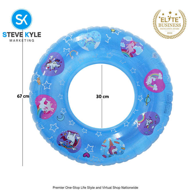 26 Inches Inflatable Cartoon Character Swim Ring Floater for Kids Boys and Girls