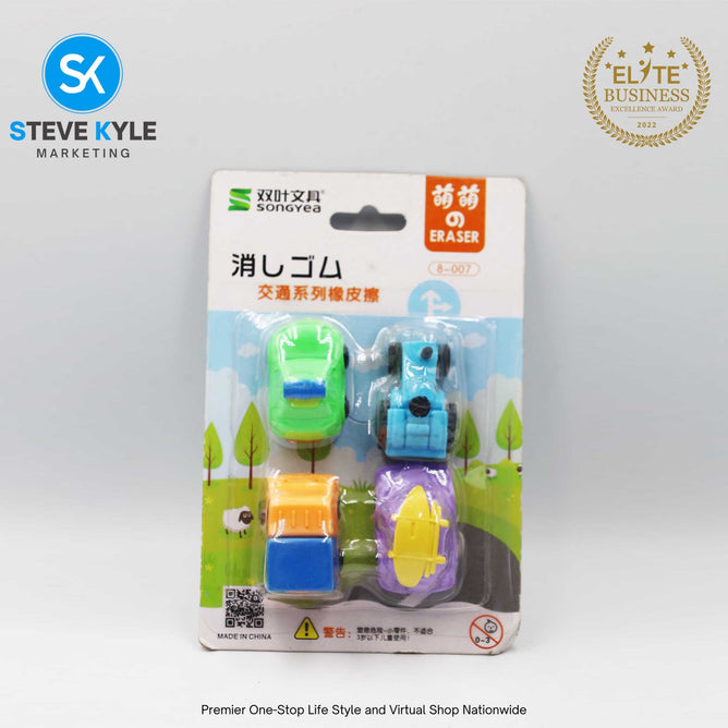 Lovely Cute Set Eraser for Stationery School Kids Rubber Non-Toxic Eraser