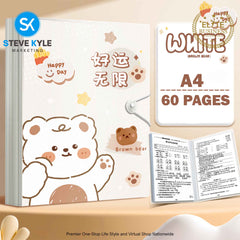 A4 Cute Kawaii Design 60Pages Info File Folder Multi-Layer Large Capacity School Supplies