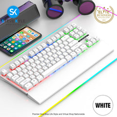 K710 Luminous Mechanical Gaming Keyboard 87 Keys With Removable  Usb Plug And Play Laptop