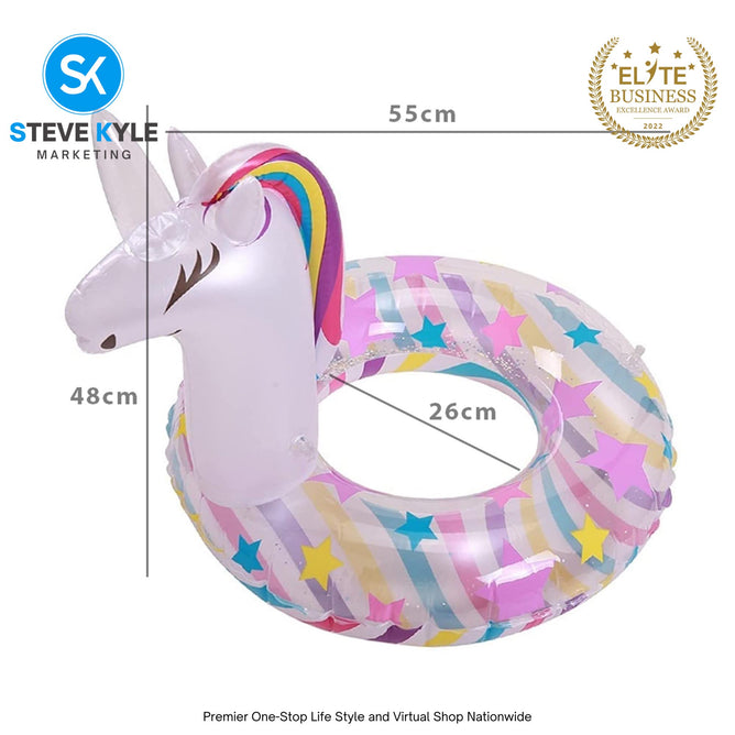 Children Swim Unicorn Swim Ring Inflatable Tube
