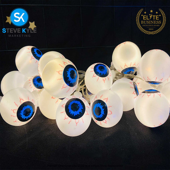 LED Lantern Ghost Festival Decoration Light String Ghost Eyeball and Pumpkin Battery Operated