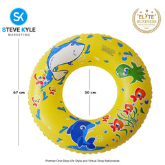 26 Inches Inflatable Cartoon Character Swim Ring Floater for Kids Boys and Girls