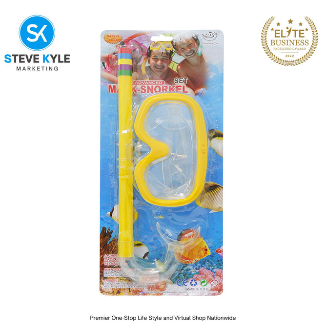 Large Frame Snorkeling Mask Goggles Dive Sticks Adjustable Swim Set Suitable for Kids & Adult