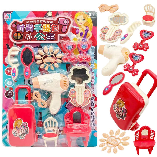 Pretend Play Cosmetics Hair Accessories Toy Set Girls over the Dressing Table best gift  for kids