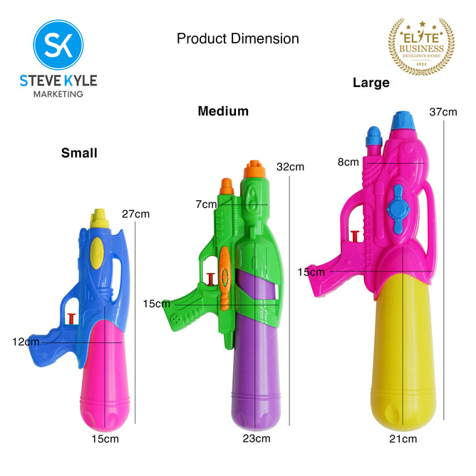 Steve Kyle Kids-Adult Colorful Water Blaster Toy For Outdoor Game Summer Fun