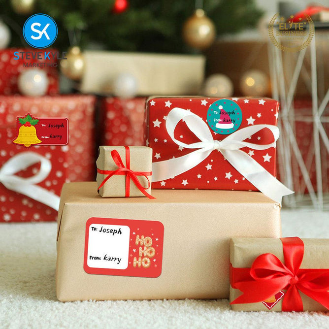 Steve Kyle Merry Christmas Pattern Stickers Greeting Cards with Envelopes for Gift Decoration Party Favors Giveaways